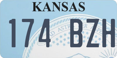 KS license plate 174BZH