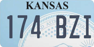 KS license plate 174BZI