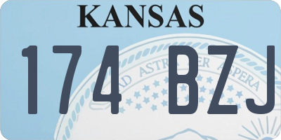 KS license plate 174BZJ