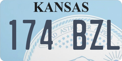 KS license plate 174BZL