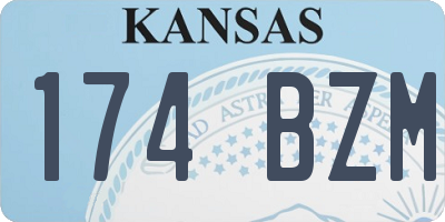 KS license plate 174BZM