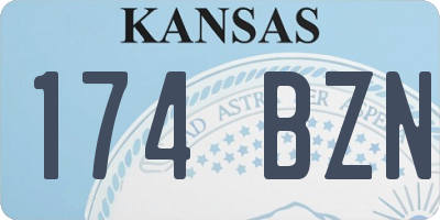 KS license plate 174BZN