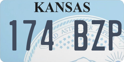 KS license plate 174BZP