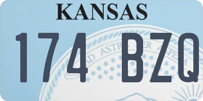 KS license plate 174BZQ
