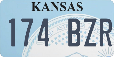 KS license plate 174BZR