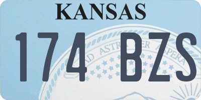 KS license plate 174BZS