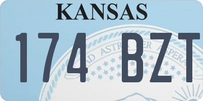 KS license plate 174BZT