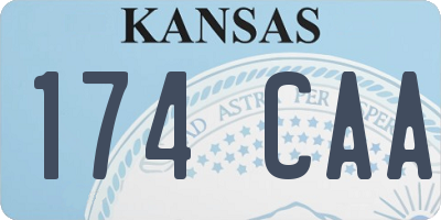KS license plate 174CAA