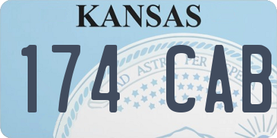 KS license plate 174CAB