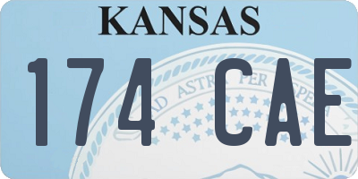 KS license plate 174CAE
