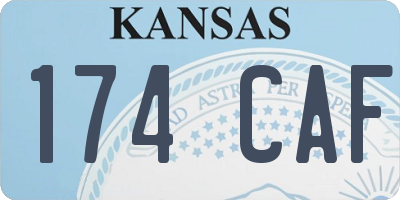 KS license plate 174CAF