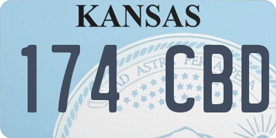 KS license plate 174CBD