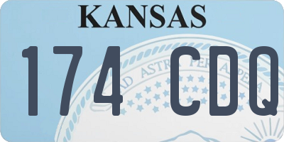 KS license plate 174CDQ