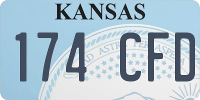 KS license plate 174CFD