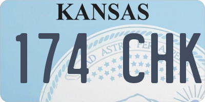 KS license plate 174CHK