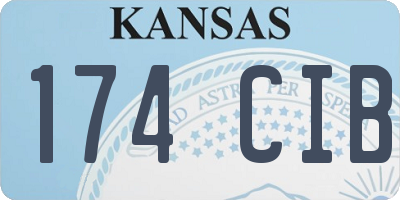KS license plate 174CIB