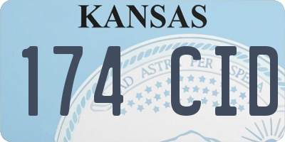 KS license plate 174CID