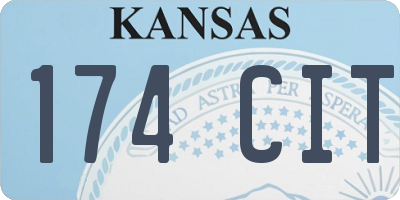 KS license plate 174CIT