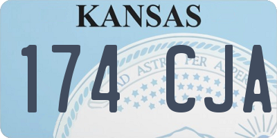 KS license plate 174CJA