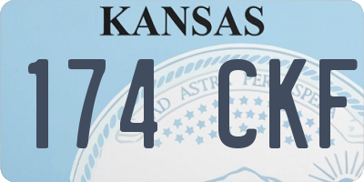 KS license plate 174CKF