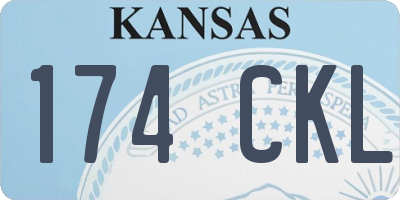 KS license plate 174CKL