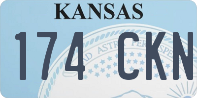KS license plate 174CKN