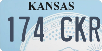 KS license plate 174CKR