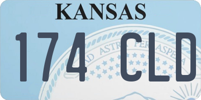 KS license plate 174CLD