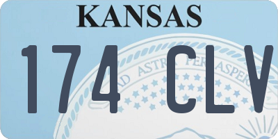 KS license plate 174CLV