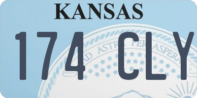 KS license plate 174CLY