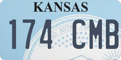 KS license plate 174CMB