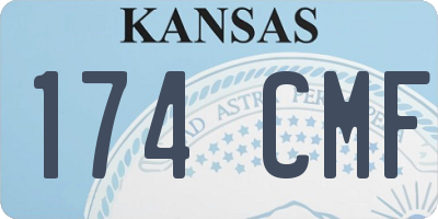 KS license plate 174CMF