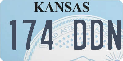 KS license plate 174DDN