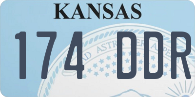 KS license plate 174DDR