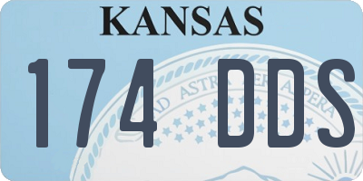 KS license plate 174DDS