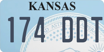 KS license plate 174DDT