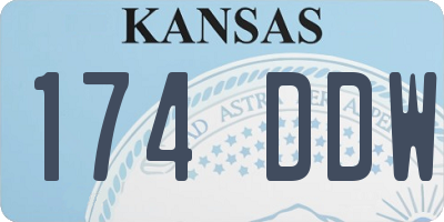KS license plate 174DDW