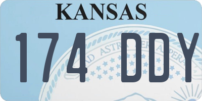 KS license plate 174DDY
