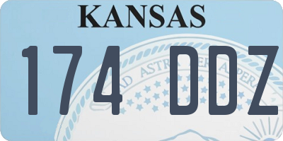 KS license plate 174DDZ