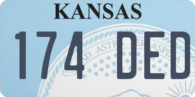 KS license plate 174DED