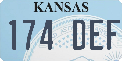 KS license plate 174DEF