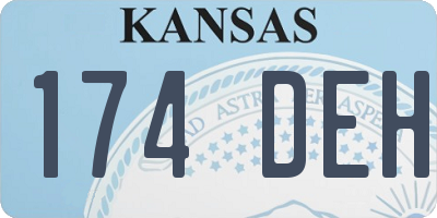 KS license plate 174DEH