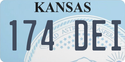KS license plate 174DEI