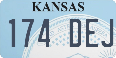 KS license plate 174DEJ