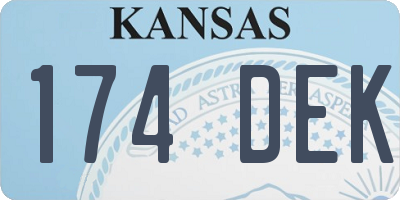 KS license plate 174DEK