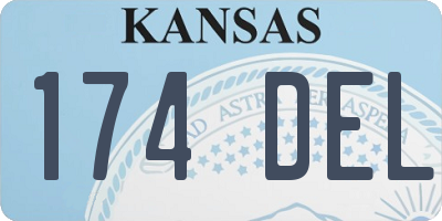 KS license plate 174DEL