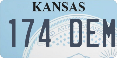 KS license plate 174DEM