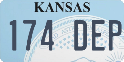 KS license plate 174DEP