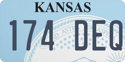 KS license plate 174DEQ