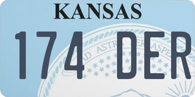 KS license plate 174DER